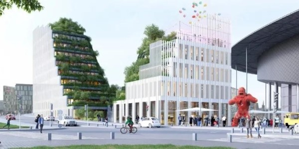 “階梯式”綠色露臺(tái)的辦公樓